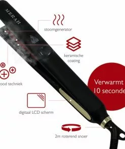 Top 10 ???? Merah Stijltang Op Basis Van Stoom - Steampod - Infrarood Technologie Stoomstijltang - Zwart/goud ???? -Jean Paul Gaultier Shop 550x562