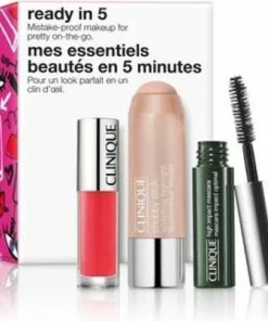 Hete verkoop ???? Clinique Ready In 5 3-Delige Travel Set Lip Gloss + Highlight + Mascara ⌛