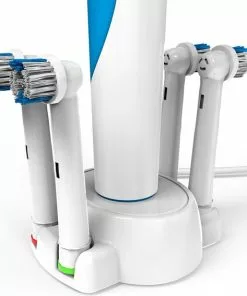 Flash-uitverkoop ???? Merkloos Tandenborstelhouder - Oral-B Elektrische Tandenborstel - Opzetborstelhouder - 2 In 1 - Geschikt Voor 4 Opzetborstels - Klein En Modern Ontwerp - Wit ⭐