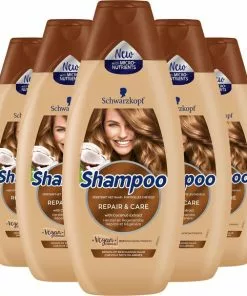 Flash-uitverkoop ???? Schwarzkopf Repair & Care Shampoo 5x 400ml - Voordeelverpakking ⭐