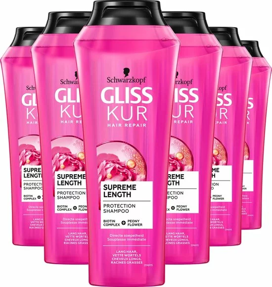 Begroting ???? Gliss Kur Supreme Length Shampoo 6x 250 Ml - Voordeelverpakking ???? 1 Begroting ???? Gliss Kur Supreme Length Shampoo 6x 250 Ml - Voordeelverpakking ????