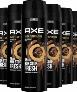 Uitgang ???? Axe Dark Temptation Bodyspray Deodorant - 6 X 200 Ml - Voordeelverpakking ????
