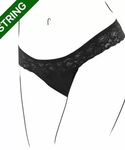Beste deal ???? Bamboozy Menstruatie Ondergoed 4-laags String Thong Maat S 36-38 Zwart Period Underwear Duurzaam Menstrueren Incontinentie Zero Waste Roos ⭐