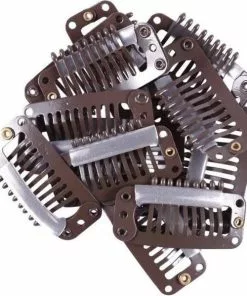 Groothandel ???? Akyol Extensions Clips For Clip In Extensions - 3.2mm Bruin (10 Stuks) Hair Extensions Clips Donkerbruin-extensions Clip Bruin ❤️