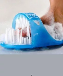 Goedkoop ???? LOUZIR Voeten Scrubber - Voetmassage - Massage Slipper - Voetscrub - Douche Scrub - Voet Schoonmaken - Borstel - Badkamer - Feet Wash Shower ???? -Jean Paul Gaultier Shop 550x601 6