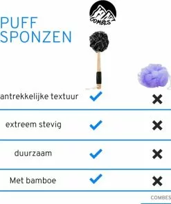 Aanbiedingen ???? COMBES Badspons Met Bamboe Stok - Douche Puff - Scrubbing Spons - Badkamer - Accessoires Badkamer - Douche - Badsponzen - Soft Spons ⭐ -Jean Paul Gaultier Shop 550x611 5