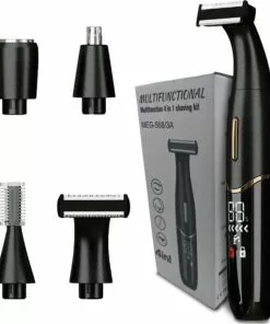 Nieuw ???? Geus Goods 4-in-1 Draadloze Trimmer – Trimmerset – Baardtrimmer – Neustrimmer – Wenkbrauw Trimmer – Bodygroomer Mannen – Waterdicht – Cyber Monday ????