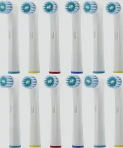 Flash-uitverkoop ???? B&W Cosmetics & More Universele Opzetborstels - Geschikt Voor Oral-B - 12 Stuks ⌛