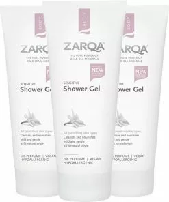 Goedkoop ⭐ 3x Zarqa Douchegel Sensitive 200 Ml ????