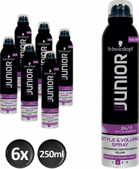 Beste Pirce ???? Junior Power Styling Junior Powerstyling Style & Volume Spray L2 6x ???? 3 Beste Pirce ???? Junior Power Styling Junior Powerstyling Style & Volume Spray L2 6x ???? - Afbeelding 3