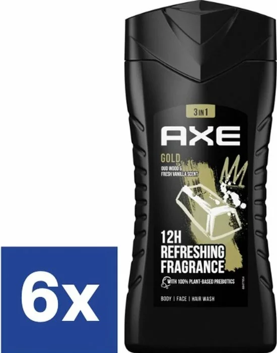 Kopen ???? Axe Douchegel - Gold Oud Wood & Fresh Vanilla - 6 X 400 Ml - Voordeelverpakking ???? 3 Kopen ???? Axe Douchegel - Gold Oud Wood & Fresh Vanilla - 6 X 400 Ml - Voordeelverpakking ???? - Afbeelding 3