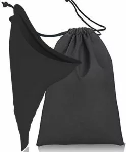 Promo ✔️ Merkloos Plastuit - Hygiënische Plastuit Herbruikbaar - Plas Koker - Vrouwen Urinaal - Siliconen - Zwart ????