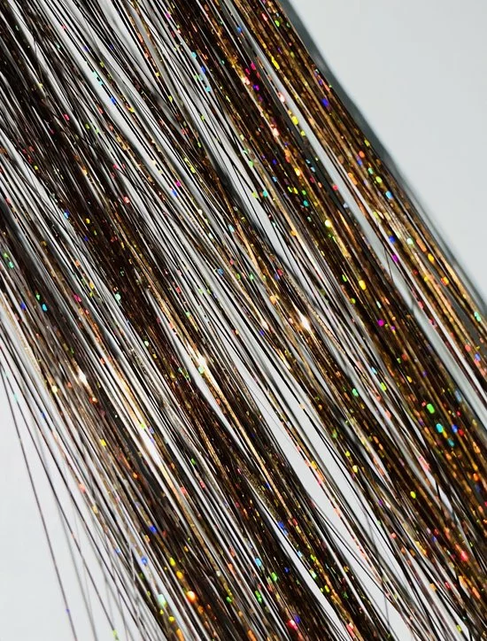 Goedkoop ???? Merkloos Hair Tinsels - GlitterHaar - Festival Glitter Haar Extensions - 100 Hairtinsels - Inclusief Tutorial - Veel Kleuren - Brons ???? 4 Goedkoop ???? Merkloos Hair Tinsels - GlitterHaar - Festival Glitter Haar Extensions - 100 Hairtinsels - Inclusief Tutorial - Veel Kleuren - Brons ???? - Afbeelding 4