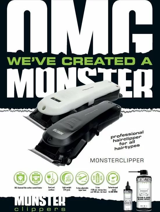 Goedkoopste ???? Monster Clippers Monster Clipper Fade Black M09 Cordless Tondeuse + Gratis Onderhoudskit - Diamond Like Carbon Gecoate Snijbladen - Zeer Krachtige Motor 6500 RMP - 180 Minuten Werktijd - Professioneel Gebruik - Lichtgewicht - Kapperskwaliteit - Haartrimmer ✨ 5 Goedkoopste ???? Monster Clippers Monster Clipper Fade Black M09 Cordless Tondeuse + Gratis Onderhoudskit - Diamond Like Carbon Gecoate Snijbladen - Zeer Krachtige Motor 6500 RMP - 180 Minuten Werktijd - Professioneel Gebruik - Lichtgewicht - Kapperskwaliteit - Haartrimmer ✨ - Afbeelding 5