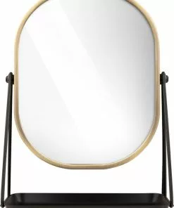 Beste deal ???? Navaris Make-up Spiegel - Tafelspiegel Met Opbergruimte Voor Sieraden - Staande Cosmeticaspiegel Met Twee Kanten - Met 3x Vergroting - Zwart/Goud ???? -Jean Paul Gaultier Shop 550x731 4