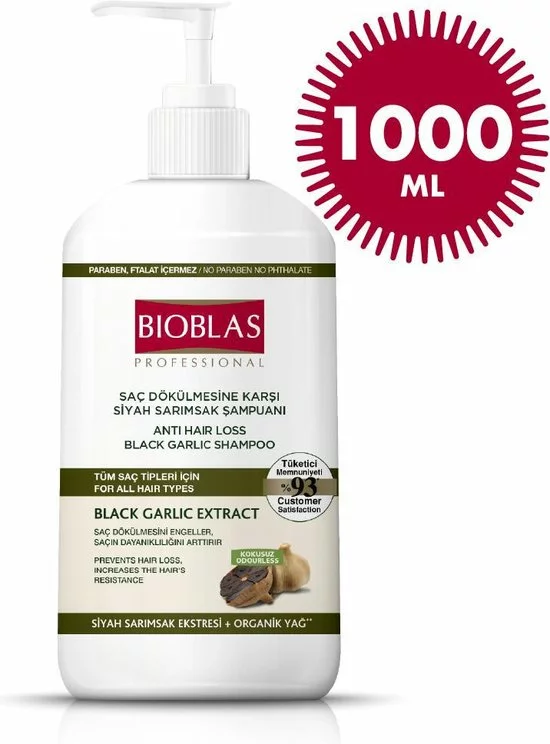 Goedkoopste ???? Bioblas Zwarte Knoflook Shampoo 1000ml, Geurloos, Anti-Haaruitval Voor Dames En Heren ⌛ 1 Goedkoopste ???? Bioblas Zwarte Knoflook Shampoo 1000ml, Geurloos, Anti-Haaruitval Voor Dames En Heren ⌛