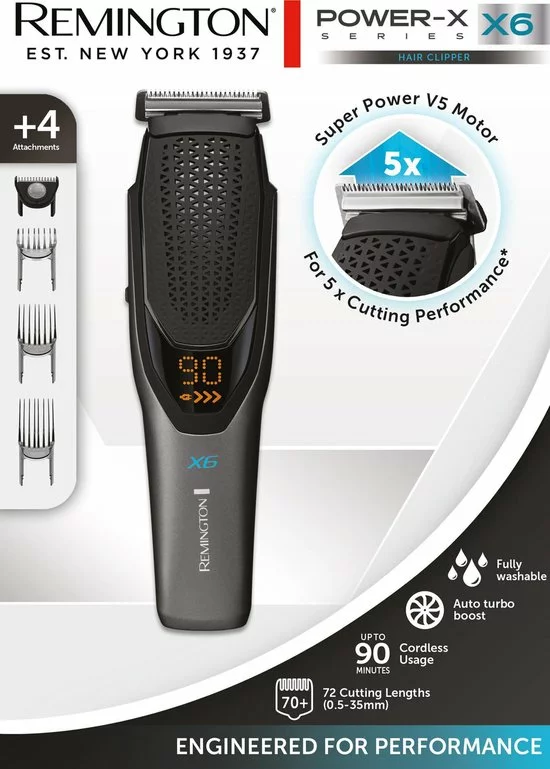 Beste Verkoop ⭐ Remington Power-X Series X6 Tondeuse - HC6000 ???? 13 Beste Verkoop ⭐ Remington Power-X Series X6 Tondeuse - HC6000 ???? - Afbeelding 13