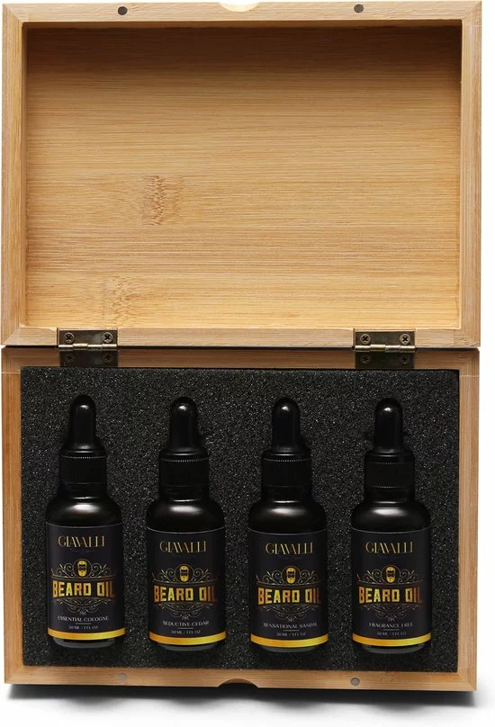 Beste deal ???? Baardolie Set Giavalli - Baardverzorging Set - Baard Verzorging Set - Baardverzorgingsset - Natuurlijke Baardgroei Kit - Vier Flesjes Baard Olie In Luxe Kistje - Ideaal I.c.m. Baardtrimmer - Baardkam - Baardborstel - Baardshampoo - Baardbalsem ???? 6 Beste deal ???? Baardolie Set Giavalli - Baardverzorging Set - Baard Verzorging Set - Baardverzorgingsset - Natuurlijke Baardgroei Kit - Vier Flesjes Baard Olie In Luxe Kistje - Ideaal I.c.m. Baardtrimmer - Baardkam - Baardborstel - Baardshampoo - Baardbalsem ???? - Afbeelding 6