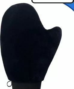 Groothandel ???? Summer Spark Zelfbruiner Handschoen - Velvet Self Tanning Mitt - Self Tan Glove - Zelfbruiner Applicatie Handschoen - Lichaam En Gezicht - Zwart ????